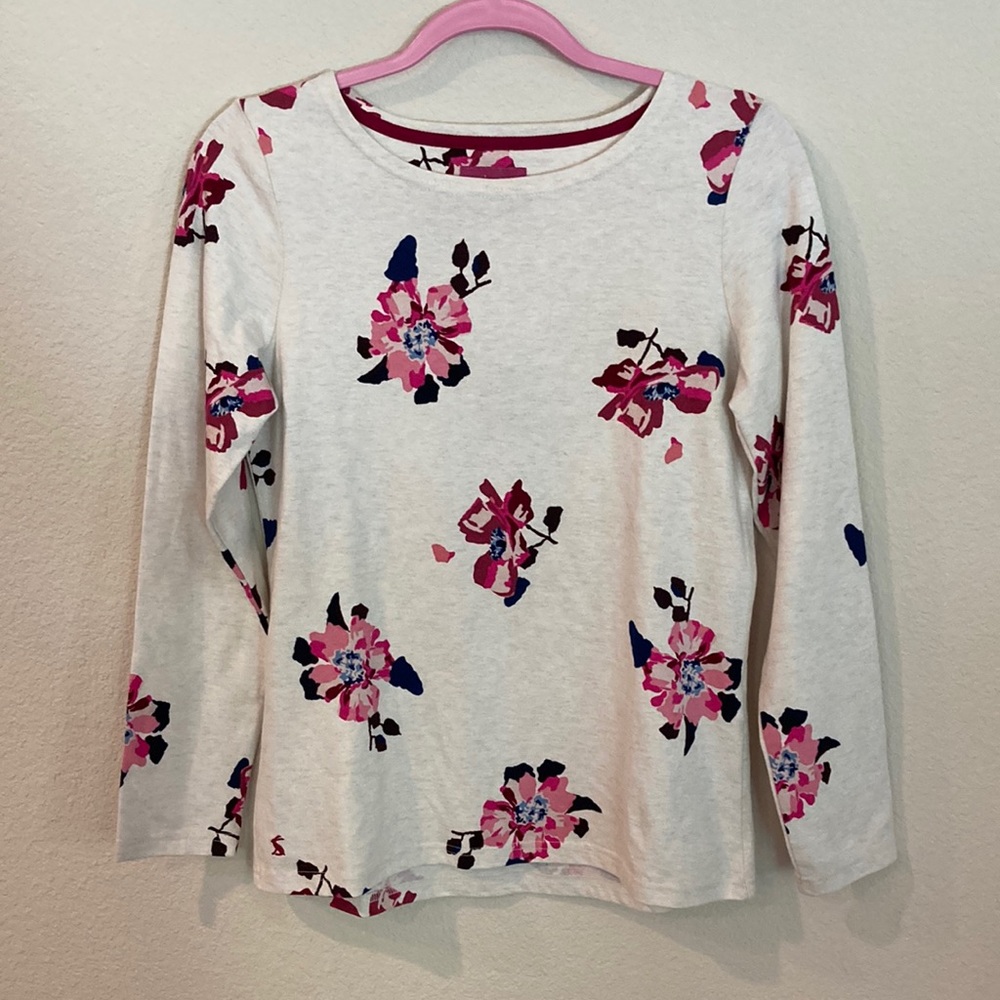 New Joules Harbour Print Long Sleeve Jersey Top